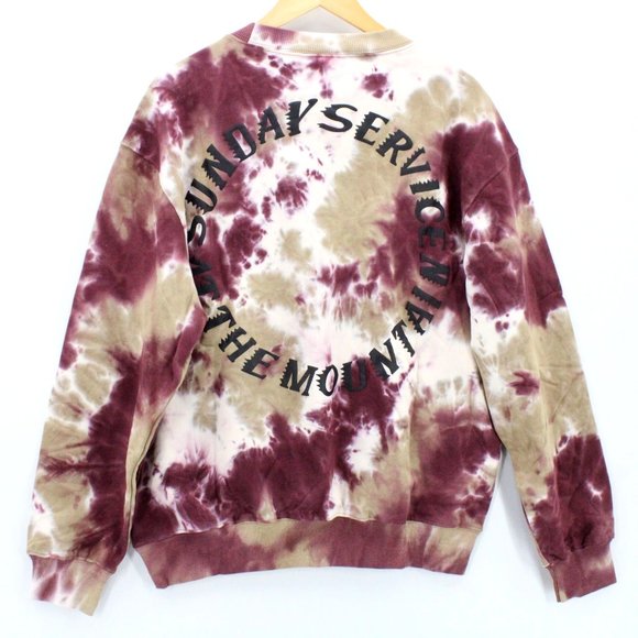 Holy Spirit Sweatshirt Mens Multicolor Tie Dye Sunday Service The Mountain Large - Picture 6 of 8